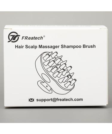 Fretech Purple Scalp Massage Brush - 2 Silicone Bristle Types for Sensitive Scalps Deep Cleaning and Hair Growth Stimulation - Buy Online on GoSupps.com