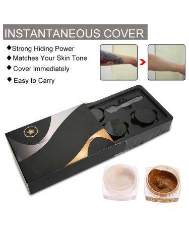 Professional Waterproof Tattoo Concealer for Vitiligo, Birthmarks, and Scars - Skin Camouflage Cream - Buy Online on GoSupps.com