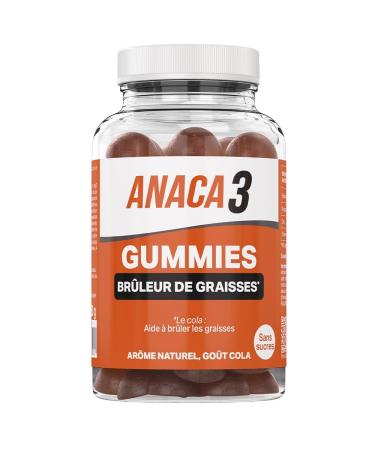 ANACA 3 - 60 Fat Burner Gummies - Sugar-free Food Supplement - Ascophyllum, Cola, Zinc, Chromium - 30 Day Program - Made in France