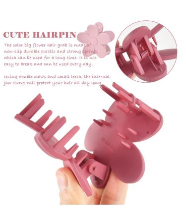 BUYGOO Flower Claw Clips 10-Pack - Matte Hair Clips for Women - Nonslip Cute Hair Barrettes - 10 Colors - Medium Thick Hair - Buy Online on GoSupps.com