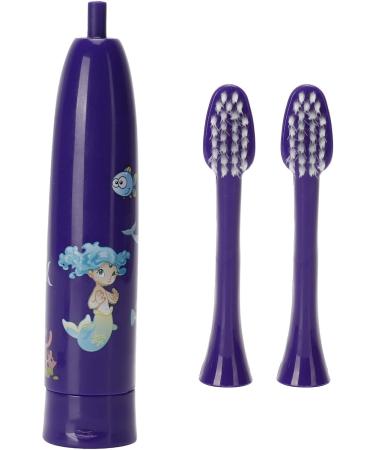 Mermaid Purple Electric Toothbrush - Waterproof 6000 RPM Soft PBT Brush for Kids | Cartoon Pattern Dental Care Device - 1 Pack - Buy Online on GoSupps.com