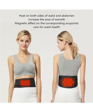 YUECI Thermal Heating Belt - Magnetic Back Warmer for Waist & Kidney Protection | XXL Black Self-Heating Stomach Belt with Velcro Fastener - Winter Comfort & Insulation - Buy Online on GoSupps.com