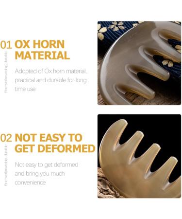 Magiclulu Five Tooth Head Massage Comb - Manual Scalp & Body Acupuncture Massage Tool | Gua Sha Stone Brush | International Shipping Available - Buy Online on GoSupps.com