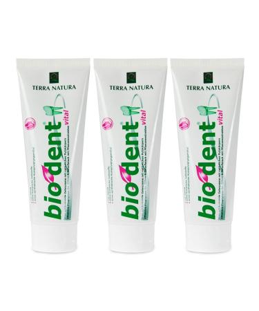 Pack of 3 Stevia Bio Dent Vital 75ml Toothpaste