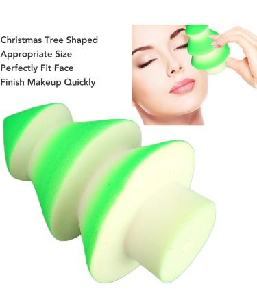 Christmas Makeup Sponge Soft Face Beauty Sponge for Daily Makeup Use Christmas Tree Shaped Suitable for All Skin Types - Buy Online on GoSupps.com
