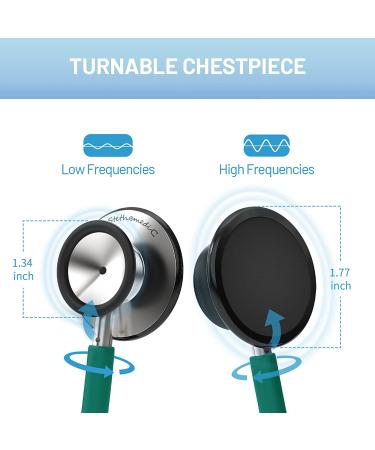 FriCARE Dual Head Stethoscope 28 - Classic Lightweight Design for Medical Professionals and Home Use - Ideal Gift for Nurses, Doctors, Medical Students - Lake Green - Buy Online on GoSupps.com