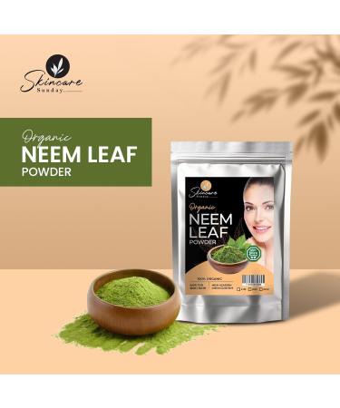 SKINCARE SUNDAY Organic Neem Leaf Powder for Skin Hair & Bath - Pure & Natural | Enhances Glow 2 Pounds - Buy Online on GoSupps.com