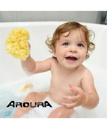 AROURA Natural Sea Wool Sponge | Shower & Bath Sponge | Natural Loofah | Sea Sponge for Body Care | Sea Sponge for Facial Cleansing & Body Washing | Natural Sponge Size 2 - (8-9 CM) - Buy Online on GoSupps.com