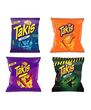 4 x Takis 28g Takis Hero Pack Bundle - Special Edition with Blue Heat Zombie Fuego & Nacho Intense - Chips + Heartforcards shipping protection - Buy Online on GoSupps.com