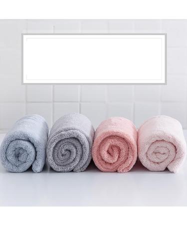 Super Absorbent Microfiber Towel for Women - Fast Drying Hair Turban for Curly Long & Thick Hair (Light Pink) - 25.4 x 66 cm - Buy Online on GoSupps.com