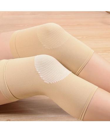 Unisex Knee Pads & Brace Support Sleeves for Sports | Knee Warmers for Basketball Dance Cycling Climbing & Yoga (Nude Color) - Shop Now - Buy Online on GoSupps.com