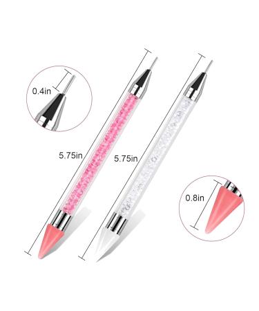 2 Pack Rhinestone Picker Tool Wax Pencil with 2 Replaceable Wax Tips and 1x Tweezer Dual-ended Diamond Picker Tools for Gems Stones Crystals Art Crafts - Buy Online on GoSupps.com