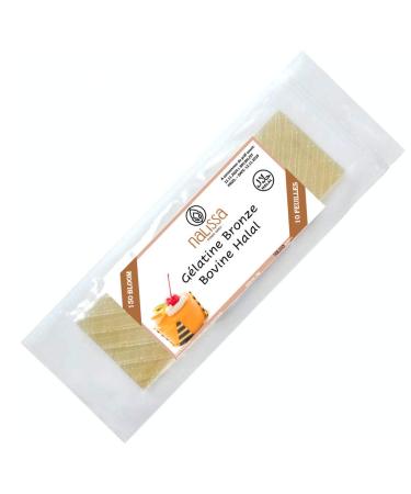 10 Sheets of Beef Gelatin Halal Food 150 Bloom Neutral Flavor Ideal for Cooking Baking or for Making Homemade Halal Sweets