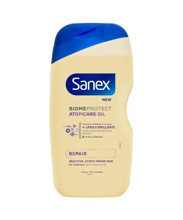 Sanex BiomeProtect Advanced Atopicare Bath and Shower Oil Cream 414 ml (Pack of 1)