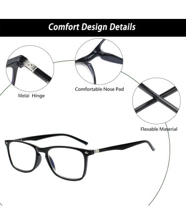 Buy 4 Pack Progressive Multifocus Reading Glasses for Men & Women - Spring Hinge Blue Light Blocking Mixed Colors 2.25x Magnification - Buy Online on GoSupps.com