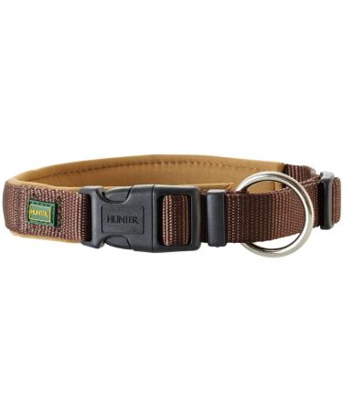 Hunter neopren Vario plus neck dog collar nylon padded with neoprene 50/2.5 (m-l) brown/caramel 50/2.5 (m-l) brown/caramel
