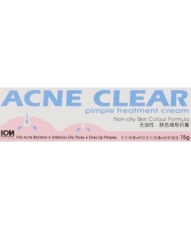 ICM Pharma Acne Clear Pimple Treatment Cream 15g - Powerful Tri-Action Formula - Buy Online on GoSupps.com