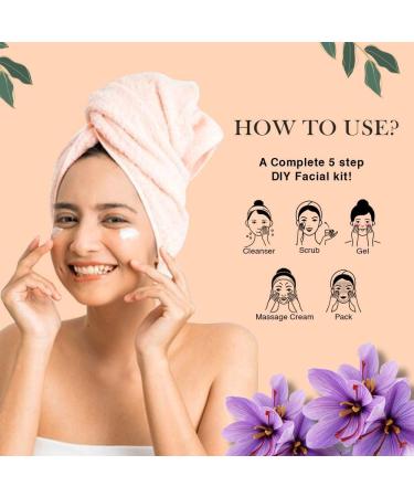 Richfeel Saffron Facial Kit for Radiant & Glowing Skin - Suitable for All Skin Types | 30 g - Buy Online on GoSupps.com