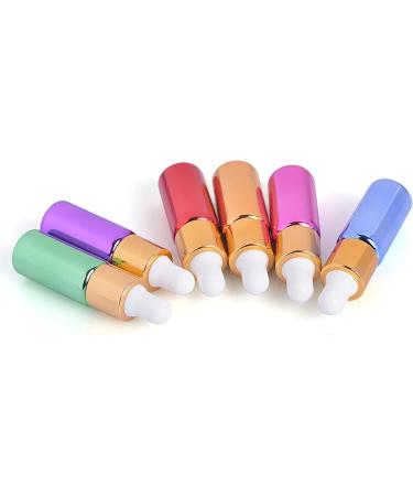 Tianzd 24 Pieces 5ml Empty Chrome Red Drip Bottles with Glass Pipette - Ideal for Perfume Oils & Essential Oils - Gold Screw Cap - Buy Online on GoSupps.com