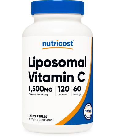 Nutricost Liposomal Vitamin C (1500mg) 120 Vegan Capsules - GMO-Free Gluten-Free 60 Servings