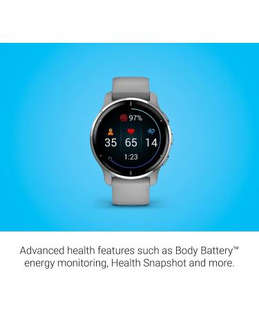 Garmin Venu 2 Plus GPS Smartwatch with Call and Text | Advanced Health Monitoring - Silver/Gray (Renewed) - Buy Online on GoSupps.com