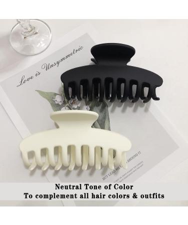 Venhay Hair Claw Clips 3.8 Inch - No Slip Matte Jaw Clip for Thin & Medium Thick Hair - 4 Pack Assorted Colors - Women, Girls - Buy Online on GoSupps.com