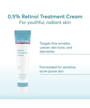 MDacne Retinol 0.5% and Niacinamide 4% Cream - Blemish Reduction & Improved Skin Texture - Buy Online on GoSupps.com