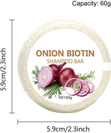  G n rique Onion Biotin Shampoo Bar Onion Rosemary Shampoo Soap 60g Nourishing Purifying Onion Biotin Shampoos Soap For Hair Growth Moisturizing Onion Shampoo Rosemary Hair Soaps Bars - Buy Online on GoSupps.com