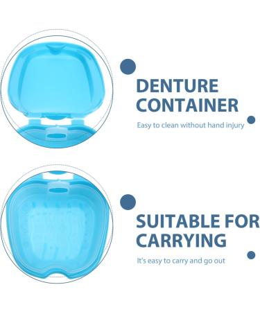 SUPVOX Denture Box - Blue Denture Teeth Storage Case with Net for Secure & Hygienic Storage | International Shipping Available - Buy Online on GoSupps.com