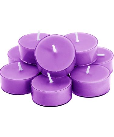 DEYBBY Scented Soy Wax Tealight Candles Bulk, Lavender Aromatherapy Candle for Stress Relief, Clear Cup Long Lasting, for for Relaxation, Spa and Bath|Pack of 12 lavender 12 pack