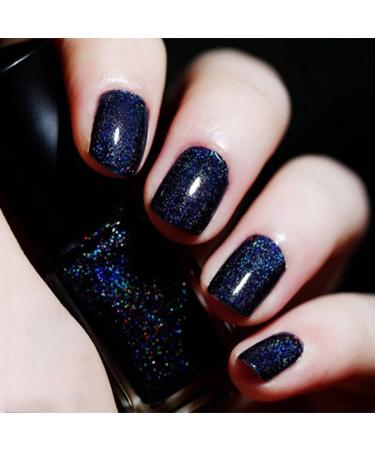 Glitter Nail Polish Holographic Nail Varnish Diamond Glitter Quick Dry Nail Polish No UV Lamp Curing Long Lasting Chip Resistant Non-Toxic Quick Drying Salon Manicure At Home Manicure (LS-14)