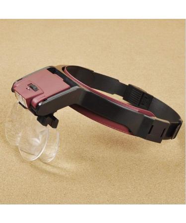 Headhand Magnifier Glasses Old Man Reading Illumination Glass with 2 LED Lights 4 Sets of HD Lens 1.7X 2X 2.5X 4.5X Made in China - Buy Online on GoSupps.com