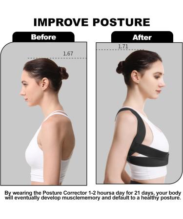 Back Brace Posture Corrector for Men & Women | Adjustable Shoulder Straightener for Pain Relief & Improved Posture - Ideal for Scoliosis & Neck Hump - Buy Online on GoSupps.com