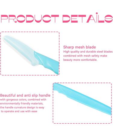 40 Pack Eyebrow & Facial Razors | Safe Dermaplaning Tools for Women & Men | Portable Hair Remover - Pink & Blue - Buy Online on GoSupps.com