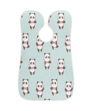 Panda Polka Dots Beard Bib - Non-Stick Waterproof Grooming Cape for Men | Hair Catcher Apron & Gift Idea - Buy Online on GoSupps.com