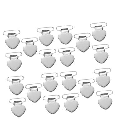 60 pcs Supplies Fashion Silver Metal T Fasteners Buckle Cloth Bed Shaped Buckles Women Clamp Silver 3.5*2.5cm