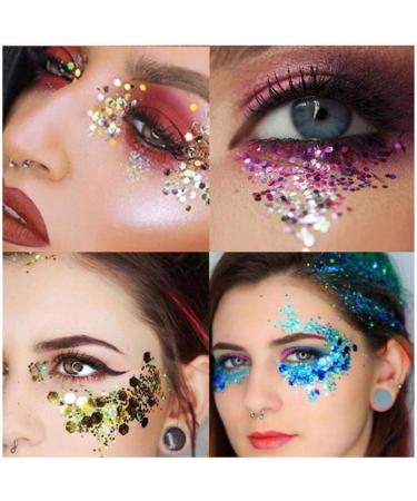 Buy BOSDONTEK 12 Boxes Glitter for Nail Face & Body - Makeup Art & Festival Decoration | International Shipping Available - Buy Online on GoSupps.com