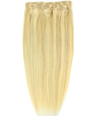 Larafona Human Hair Clip In Hair Extensions Real Natural Hair Extensions 100% Remy Hair Honey Blonde Highlights Blonde P27/613# 120g 20inch/50cm 50cm P27/613-ST - Buy Online on GoSupps.com