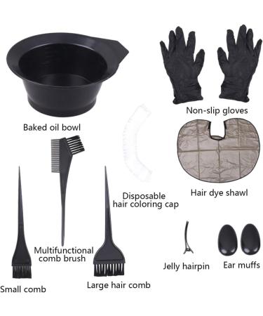 Healifty Hair Dye Coloring Kit 20Pcs - Hair Dye Bowl Hair Dye Brush Hair Dye Comb Hair Coloring Cape Ear Cover Gloves Hairpin Hair Dying Accessory Kit for Hair Coloring Assorted Color 20pcs - Buy Online on GoSupps.com