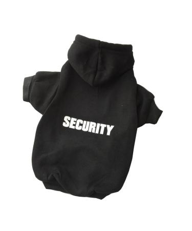 ZoonPark Small Dog Hoodie Fashion Soft Cotton Fleece Pet Security Hoodie Hooded Clothes Warm Autumn Winter Coat Puppy Hoodie T-Shirt Clothes Costume Apparel for Puppy Small Dogs Black