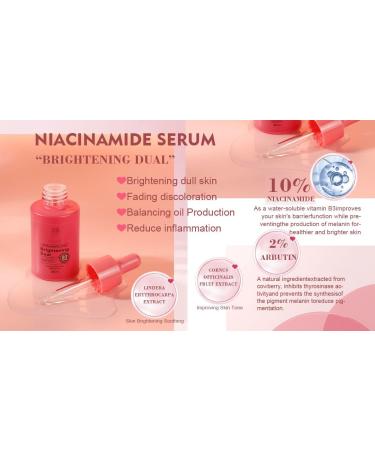 B3 Niacinamide Serum - Brightening Dual Facial Serum with 10% Niacinamide & 2% Arbutin | 1 fl oz | Shop Internationally - Buy Online on GoSupps.com
