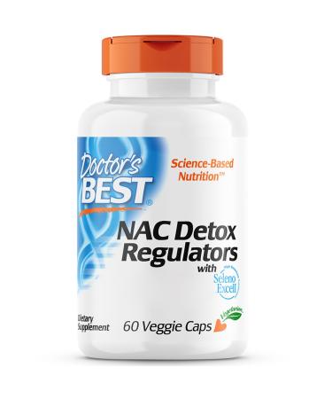 Doctor's Best NAC Detox Regulators with Selenium and Molybdenum 3-Day Depot 60 Vegan Capsules Lab Tested Gluten Free Soy Free Vegetarian