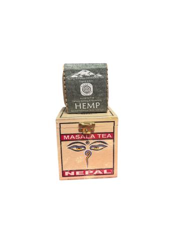 Raani Shop Like a Queen Masala Tea and Hemp Soap Combo Pack | Natural and Nourishing Skincare | Handmade Herbal Soaps with Antioxidants and Moisturizing Properties | Eco-Friendly and