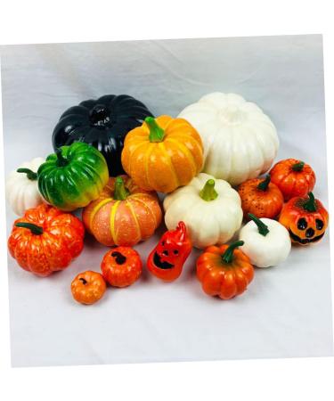 IMIKEYA 6pcs Halloween Pumpkin Crafts Halloween Foam Pumpkins White Pumpkins Orange Decor Simulation Artificial Pumpkin Painted Pumpkins Fake Pumpkins Diy Shape Mini Decorations - Buy Online on GoSupps.com