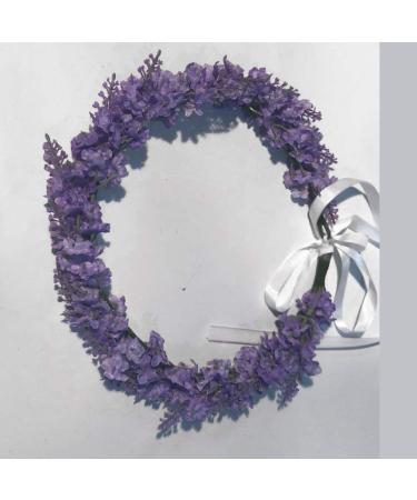 Lavender Flower Wreath Headband Crown | Bridal & Women's Hair Accessory for Weddings & Parties - Buy Online on GoSupps.com