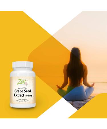 Grape Seed Extract 100mg Strength - European Grape Seed Extract Standardized to 80% OPC for Powerful Antioxidant & Inflammation Support - Best Grape Seed Extract -Non-GMO & Gluten Free 90-Vegcaps - Buy Online on GoSupps.com