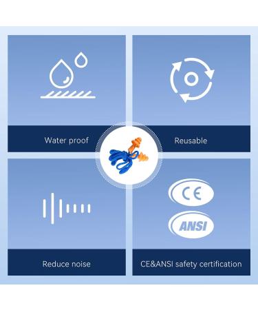Dison 100 Pairs Silicone Ear Plugs - 32dB Reusable Noise Reduction Earplugs for Shooting Work & Travel - Premium Hearing Protection - Buy Online on GoSupps.com