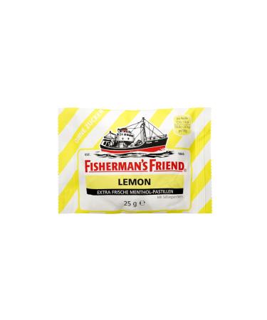 Fisherman's Friend Lemon Candies - Sugar-Free & Vegan Exclusive 8-Pack (8 x 25g) for Fresh Breath - International Shipping Available - Buy Online on GoSupps.com