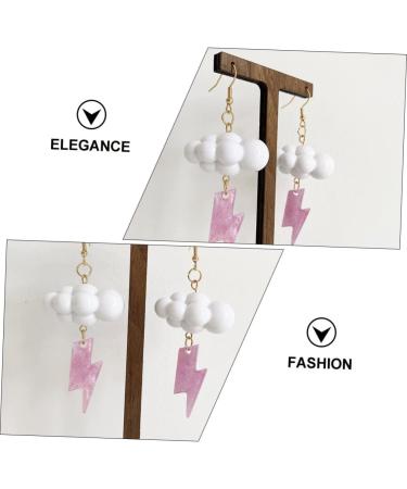 Healeved 2 Pairs Cloud Earrings Acrylic Earring 3d Cute 8x3.3cmx2pcs As Shownx2pcs - Buy Online on GoSupps.com
