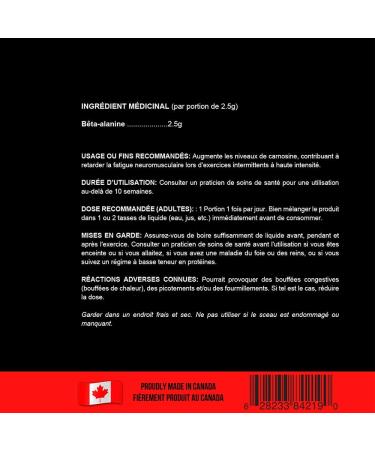 Buy ProteinCo Beta-Alanine 2500mg - 500g | 110 Servings | Unflavoured - International Shipping Available - Buy Online on GoSupps.com